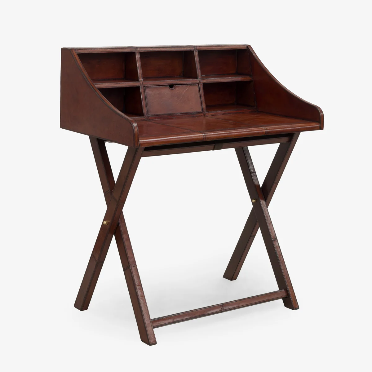 Cognac Leather Writing Desk