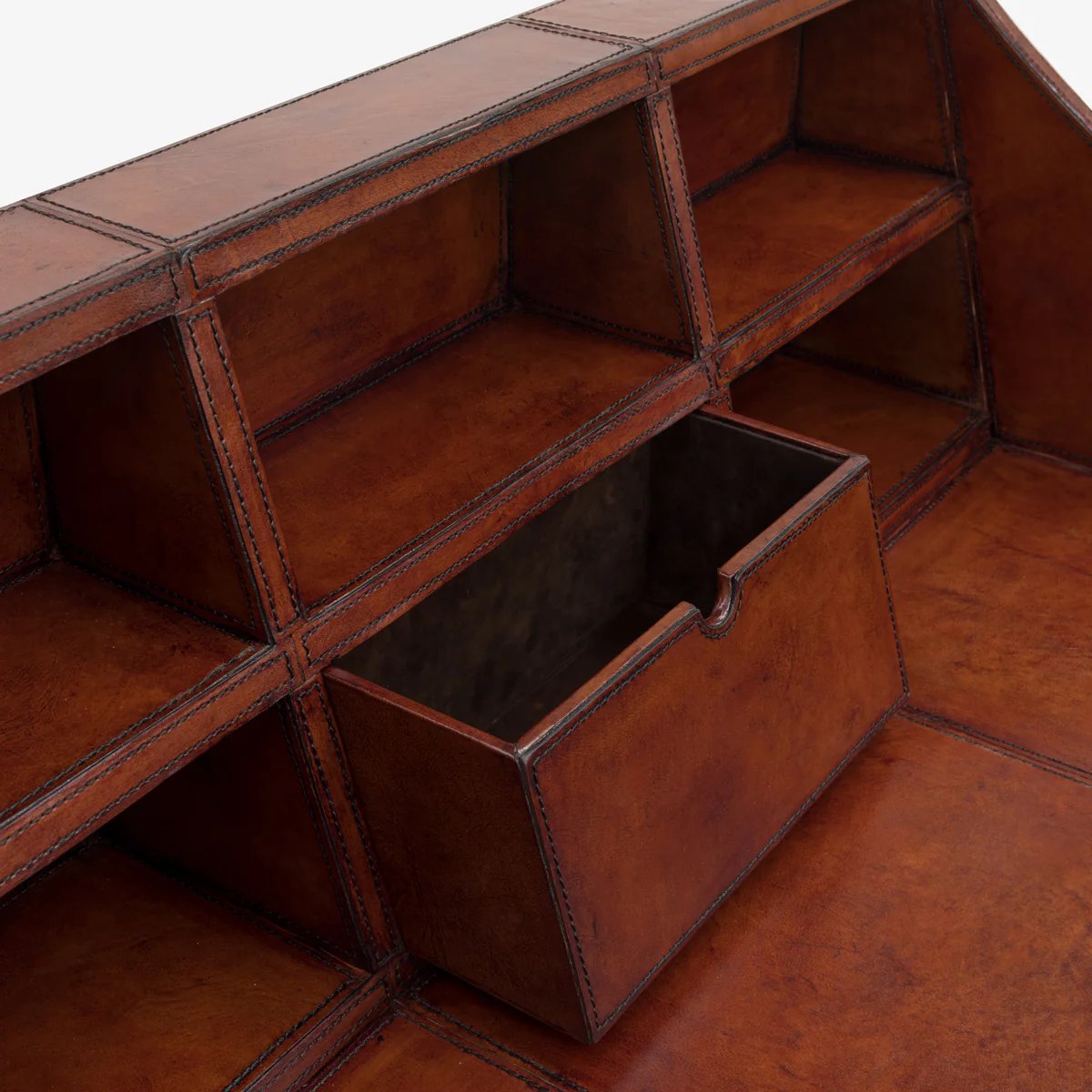 Cognac Leather Writing Desk - Image 3