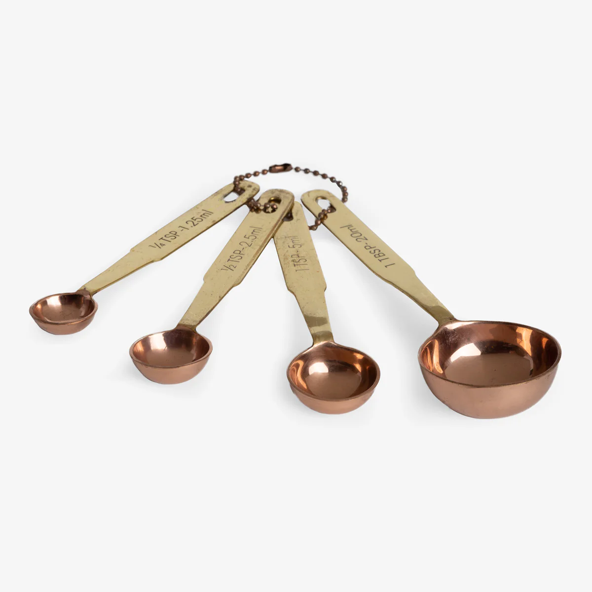Copper Measuring Spoons Set Of Four