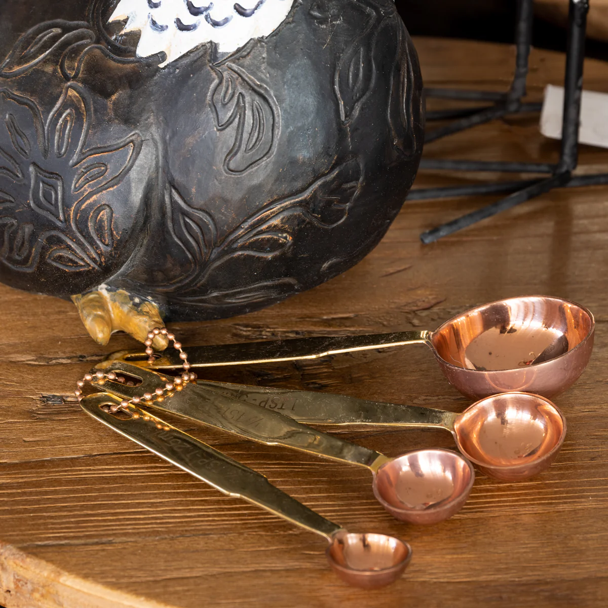 Copper Measuring Spoons Set Of Four - Image 2