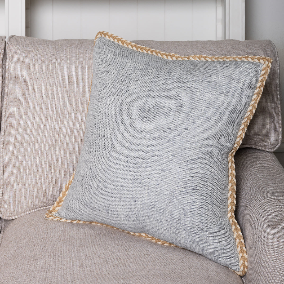 Corsica Linen Cushion Cover (Blue) - Image 3