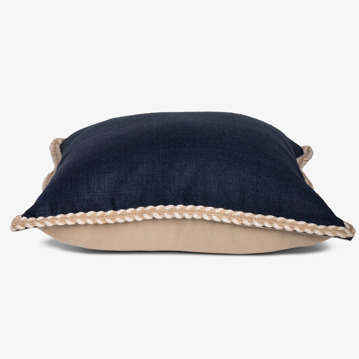 Corsica Linen Cushion Cover (Navy) - Image 5