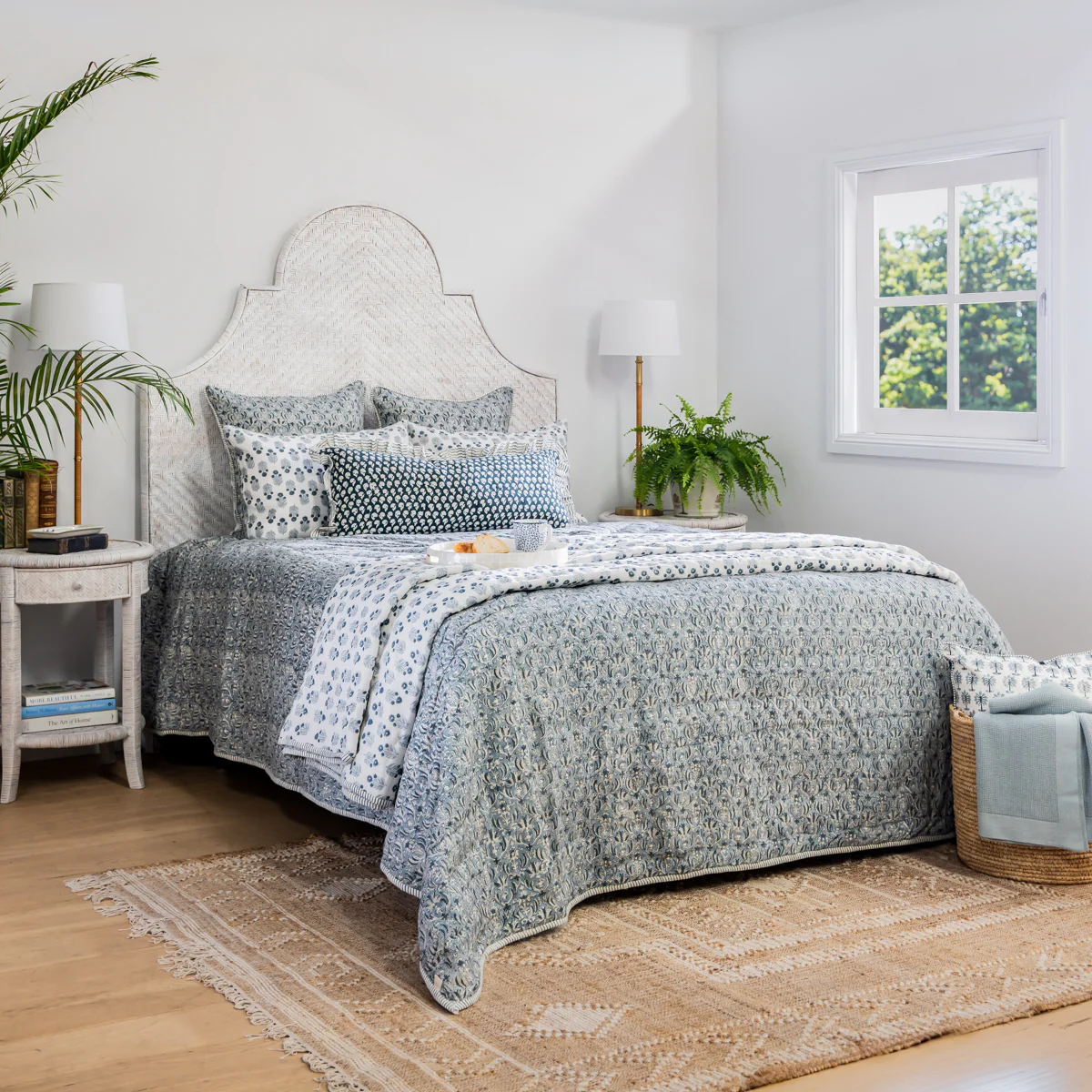 Dahlia Rattan Bedheads (White) - Image 3