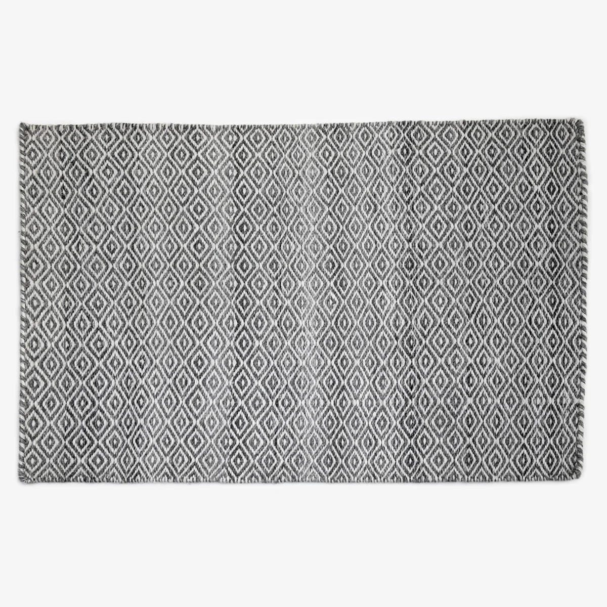 Diamond Pattern Indoor Outdoor Rug (Grey)