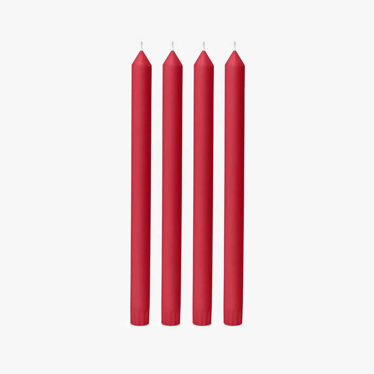 Dinner Candles 4 Pack (30cm, Chilli Red)