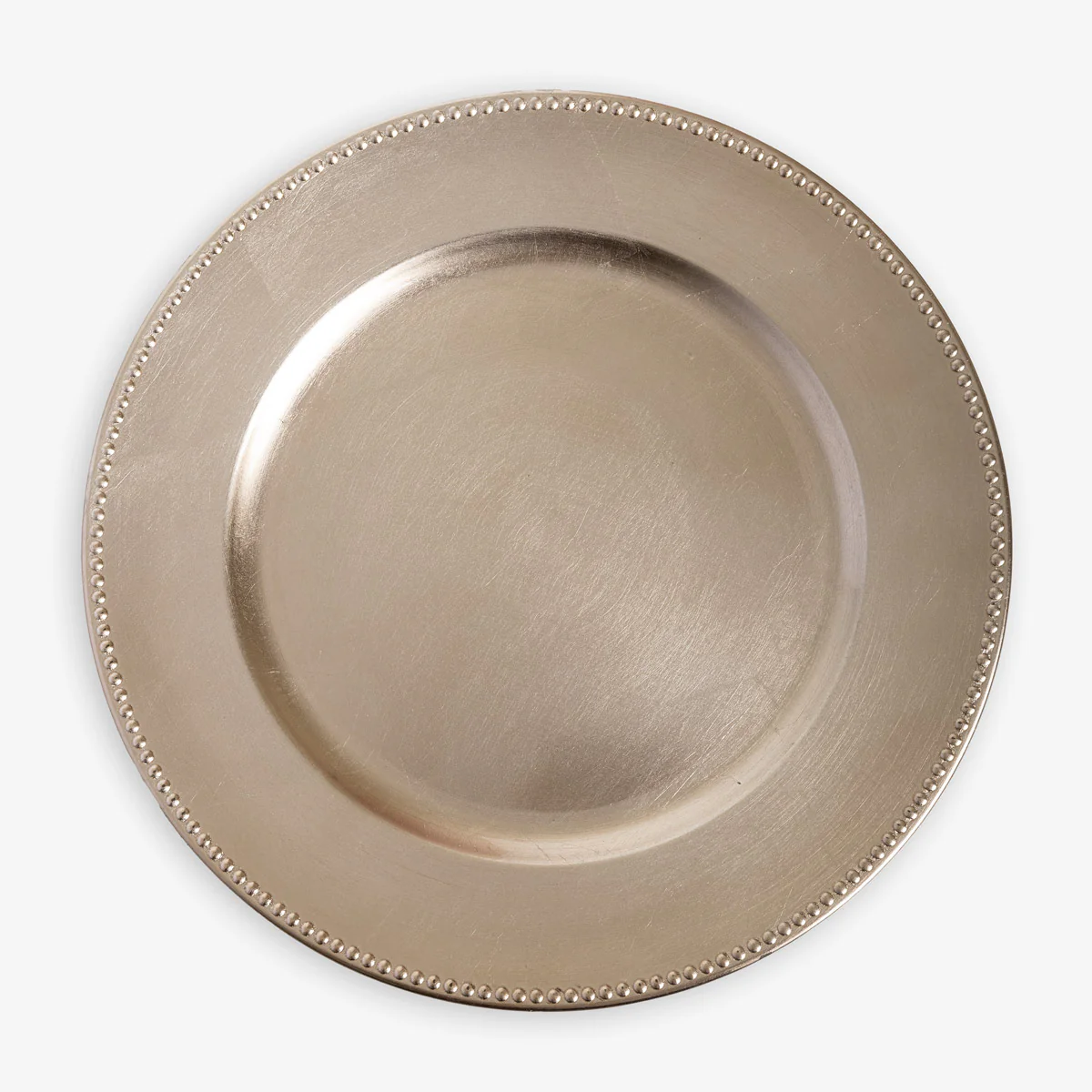 Dot Border Charger Champagne (Set of 12)