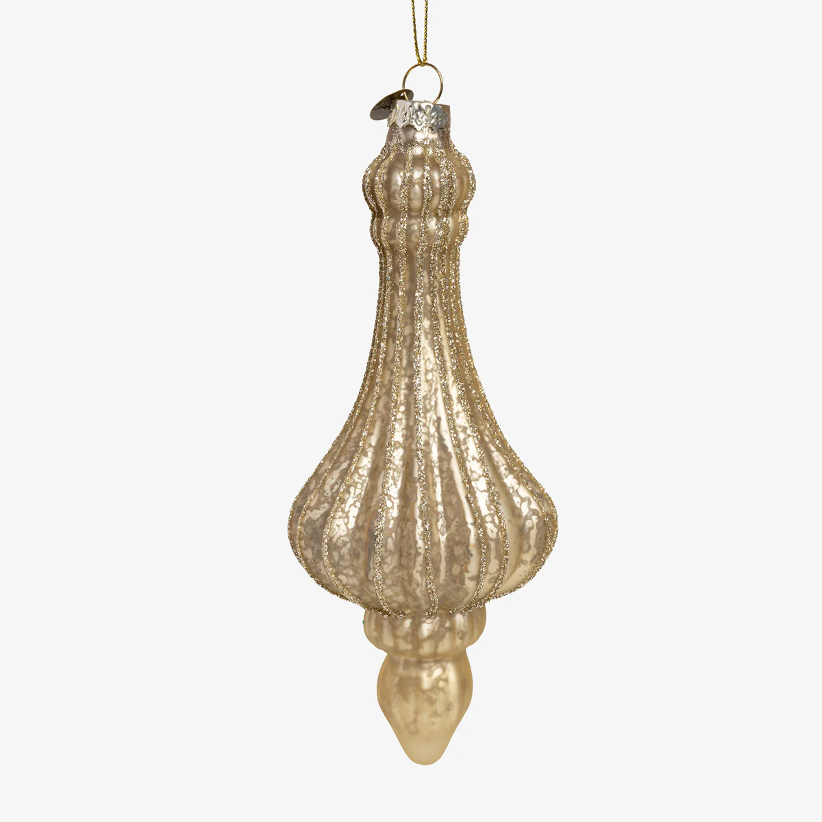 Drop Glass Bauble Set Of 4 (Gold) - Image 3