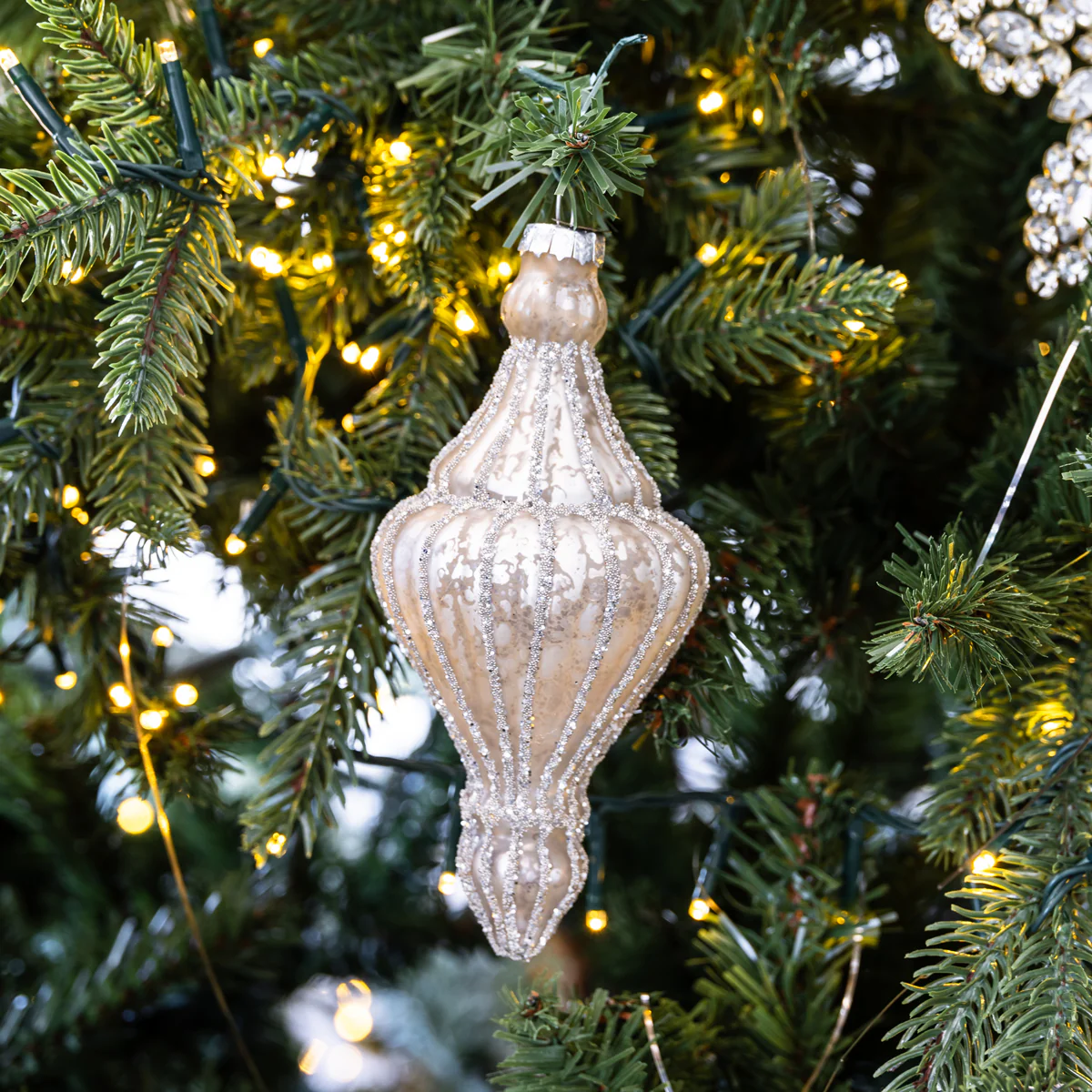 Drop Glass Bauble Sets (Medium White) - Image 2