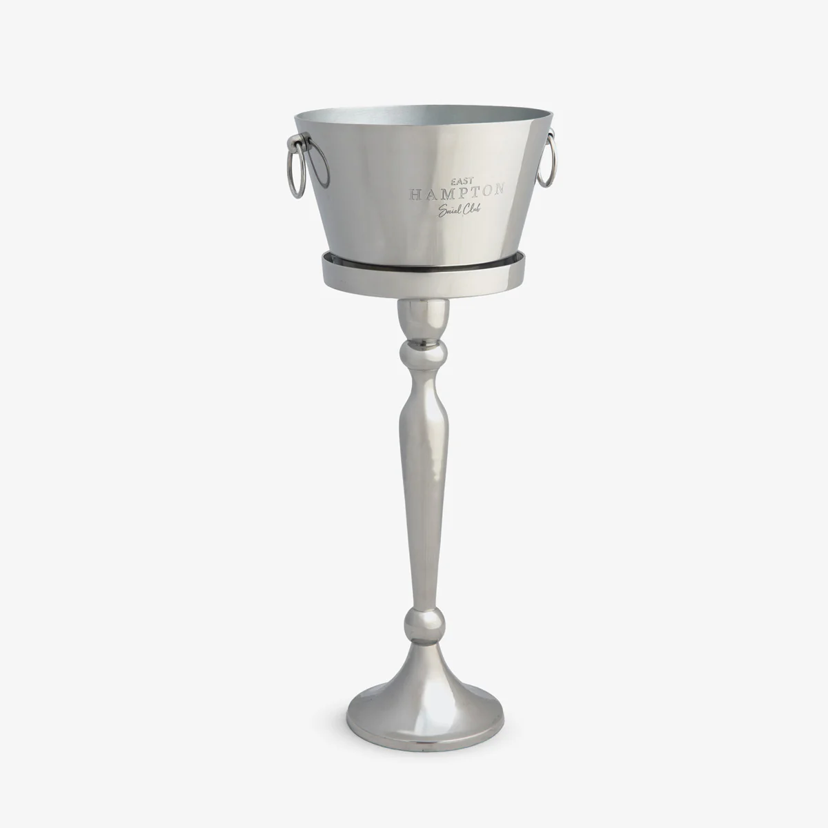 East Hampton Social Club Metal Ice Bucket On Stand