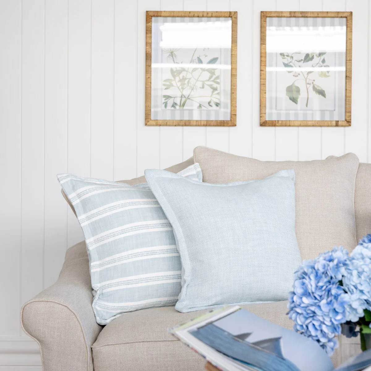 Edessa Diamond Cushion Cover (Light Blue) - Image 2