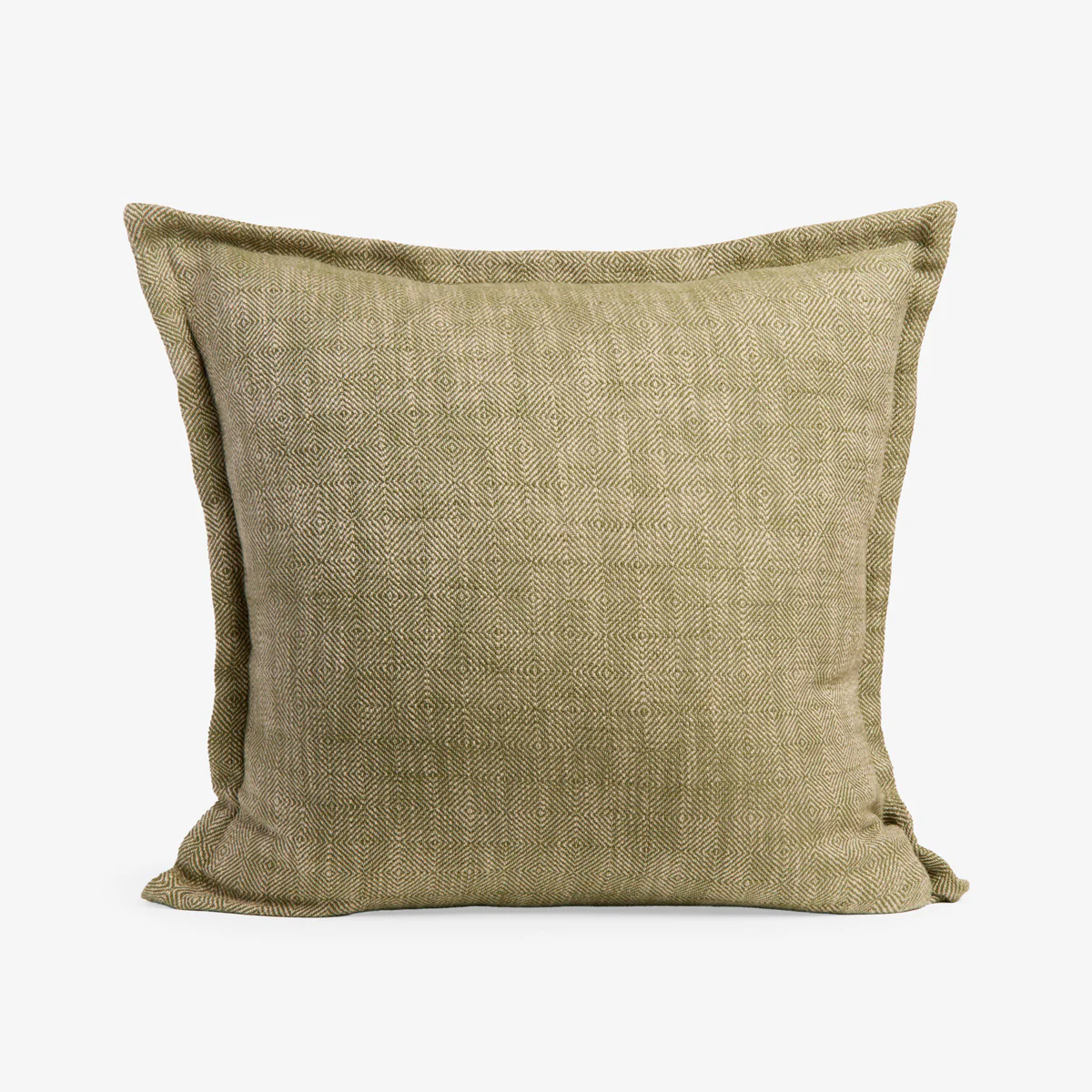Edessa Diamond Cushion Cover (Olive Green)