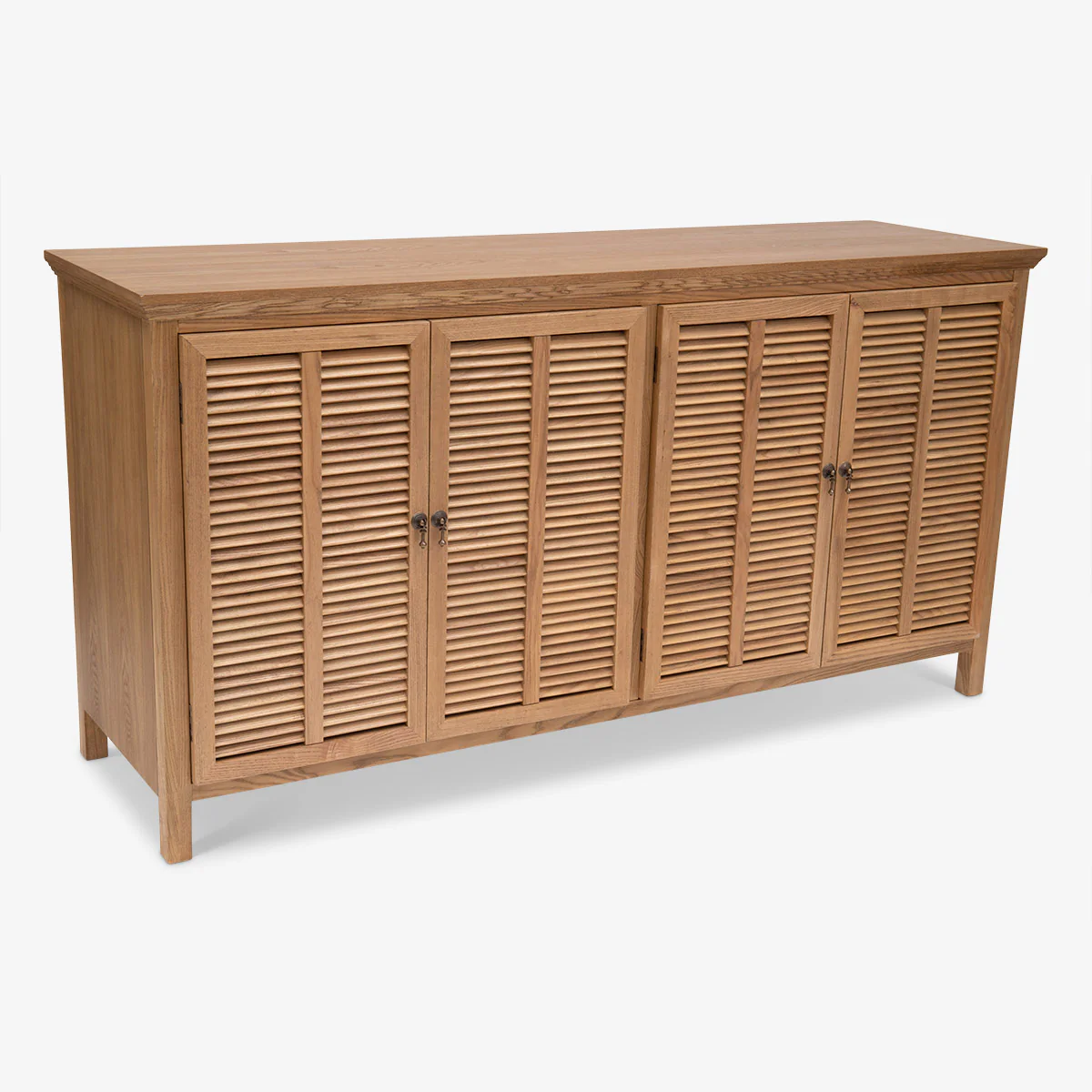 Elm Louvre Four Door Sideboard