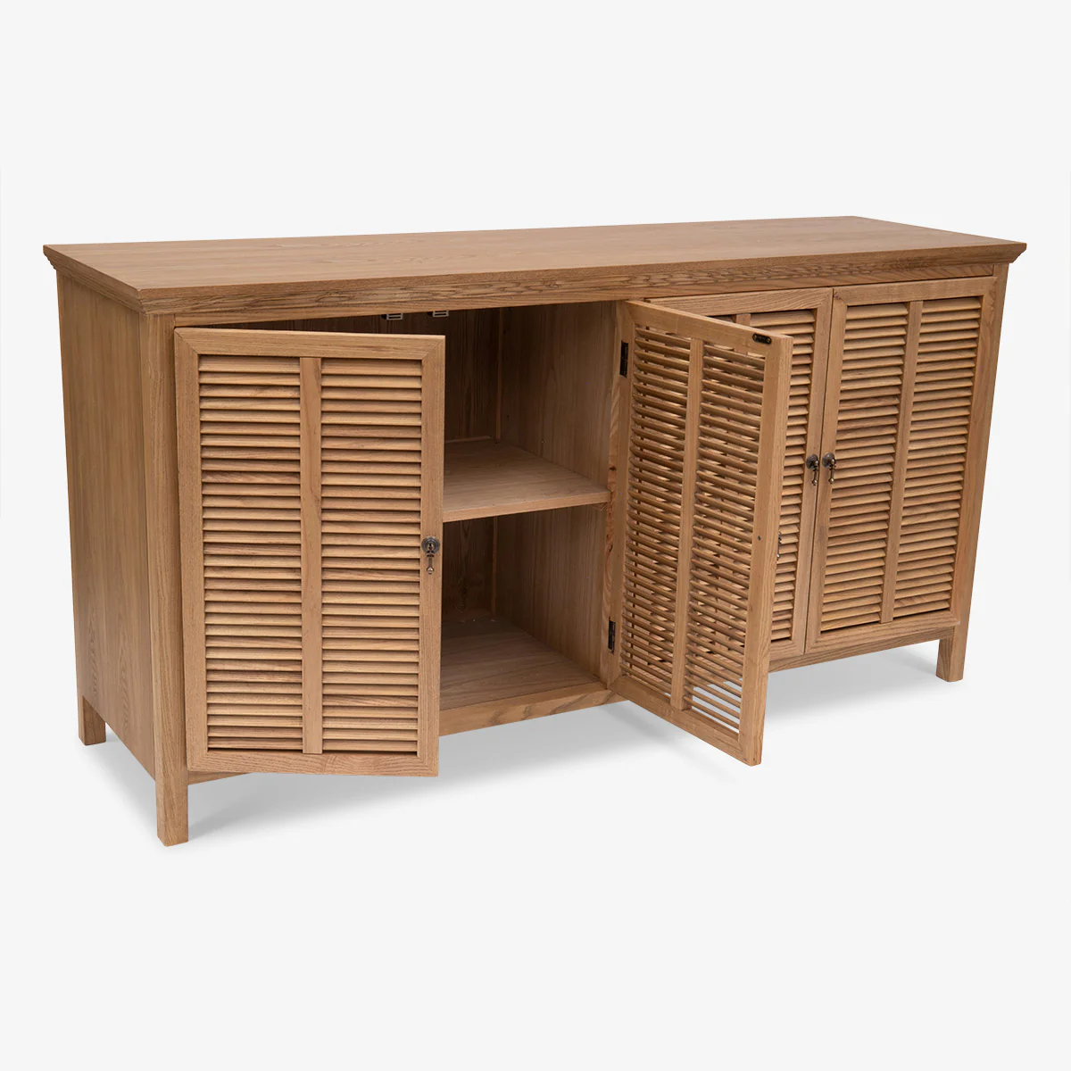 Elm Louvre Four Door Sideboard - Image 2