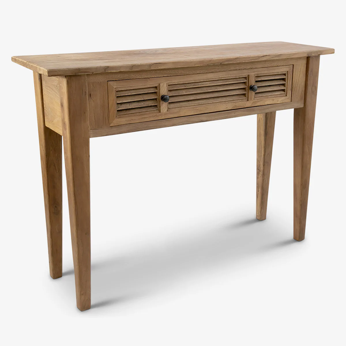 Elm Louvre One Drawer Console Table
