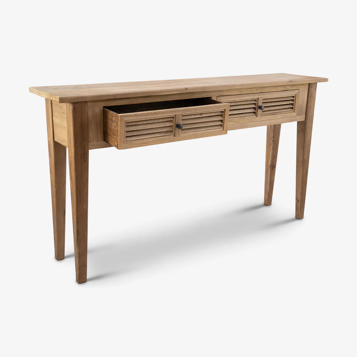 Elm Louvre Two Drawer Console Table - Image 3