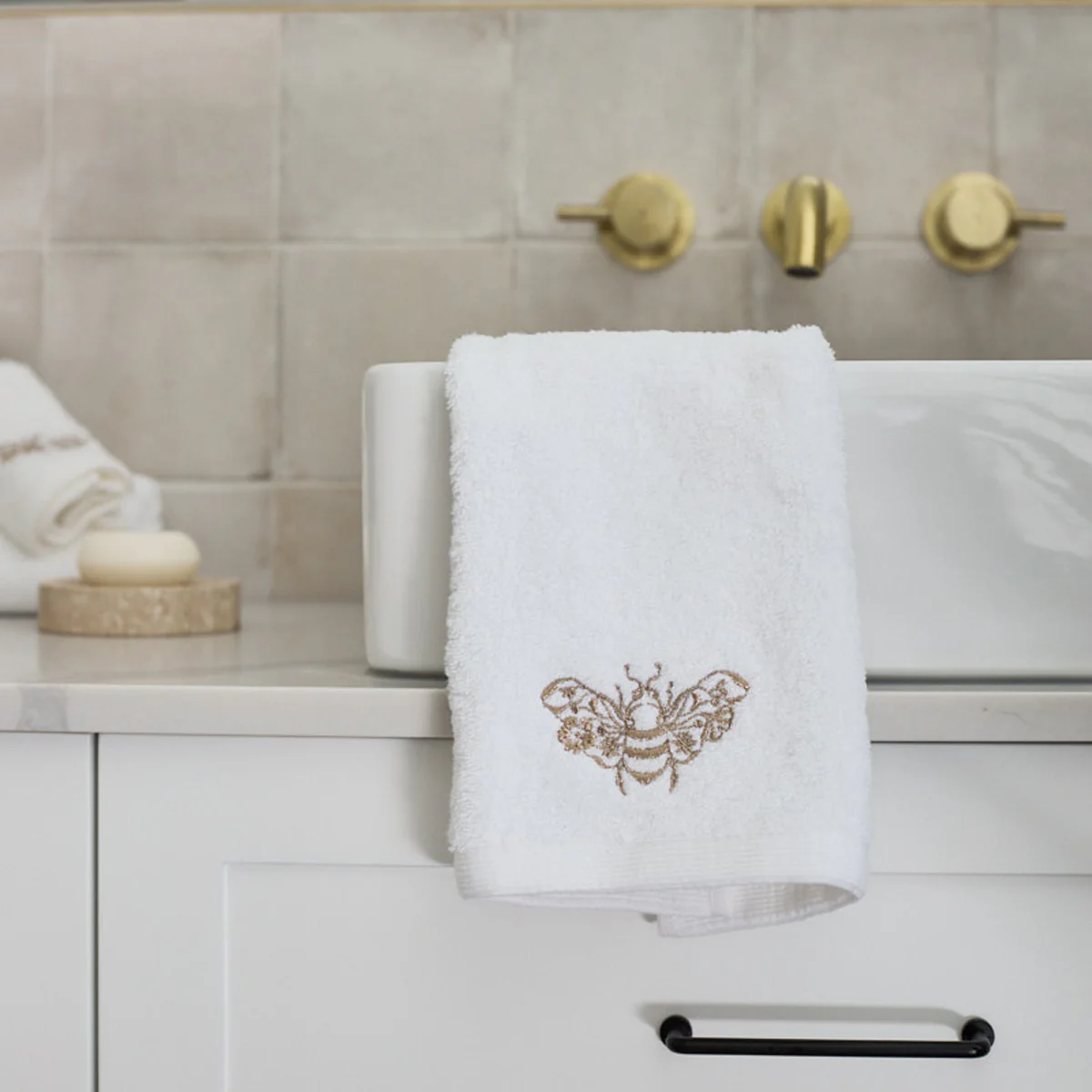 Embroidered Towels (Gold Bee) - Image 3
