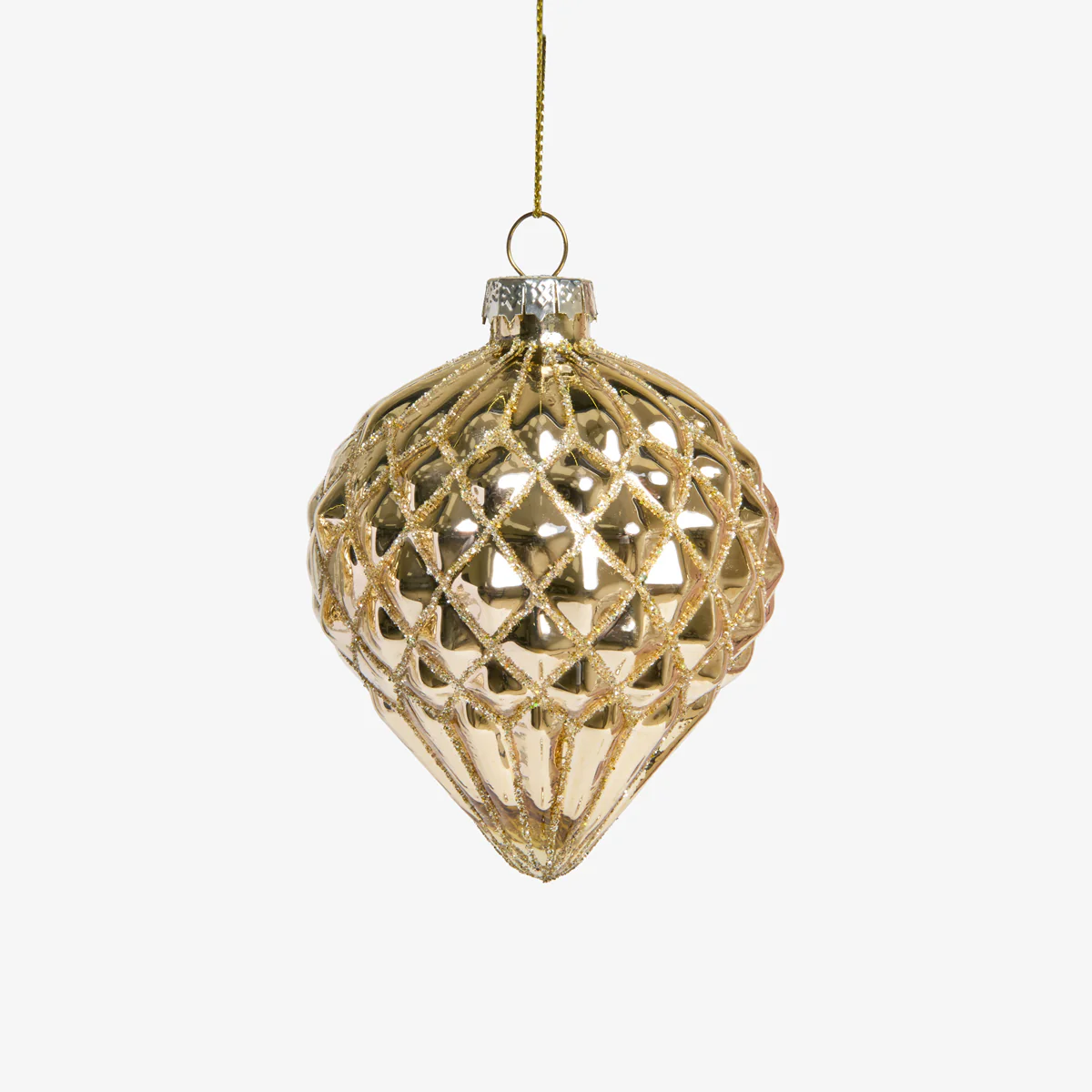 Facet Onion Baubles Set Of 4 (Gold) - Image 3