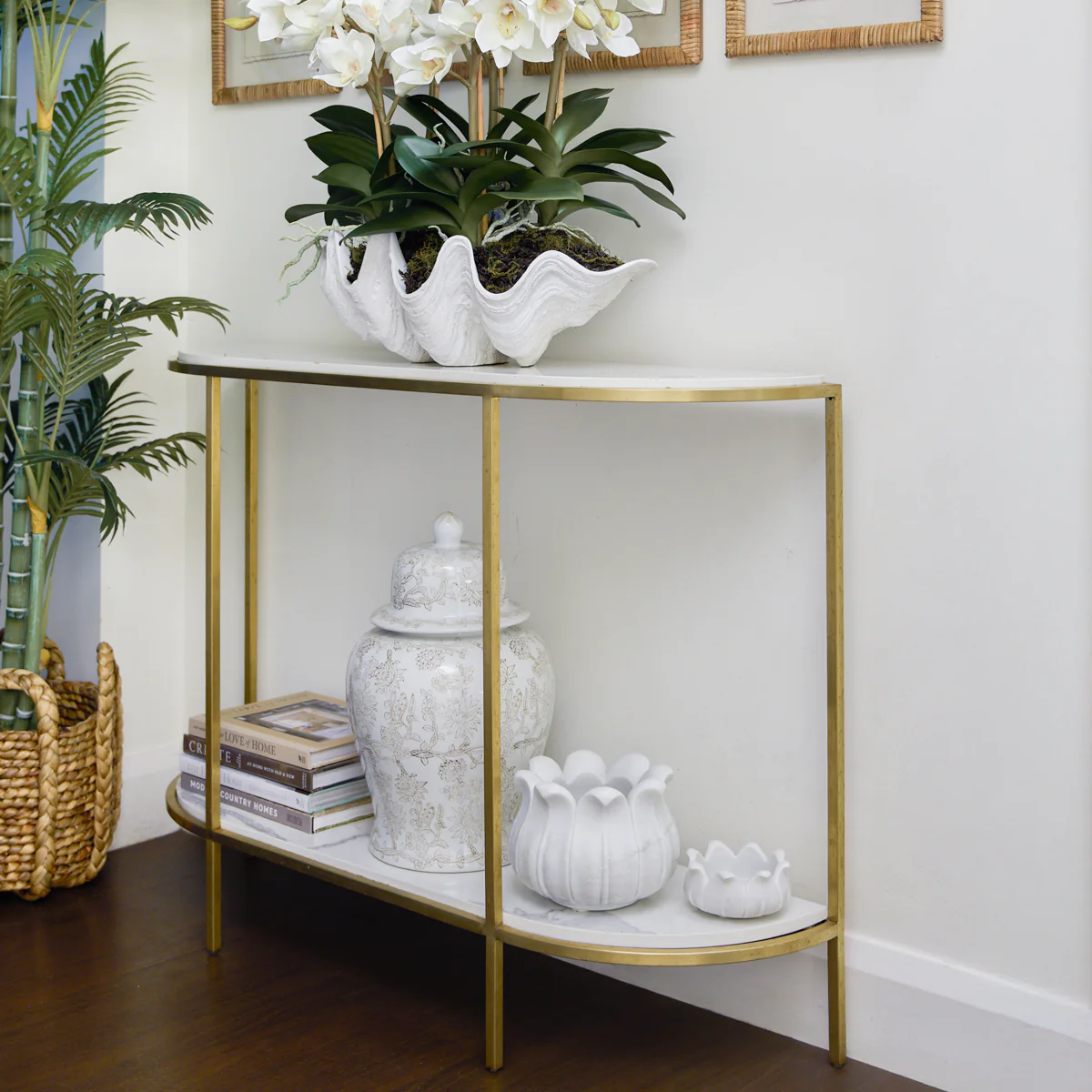 Marble Look Console Table - Image 2