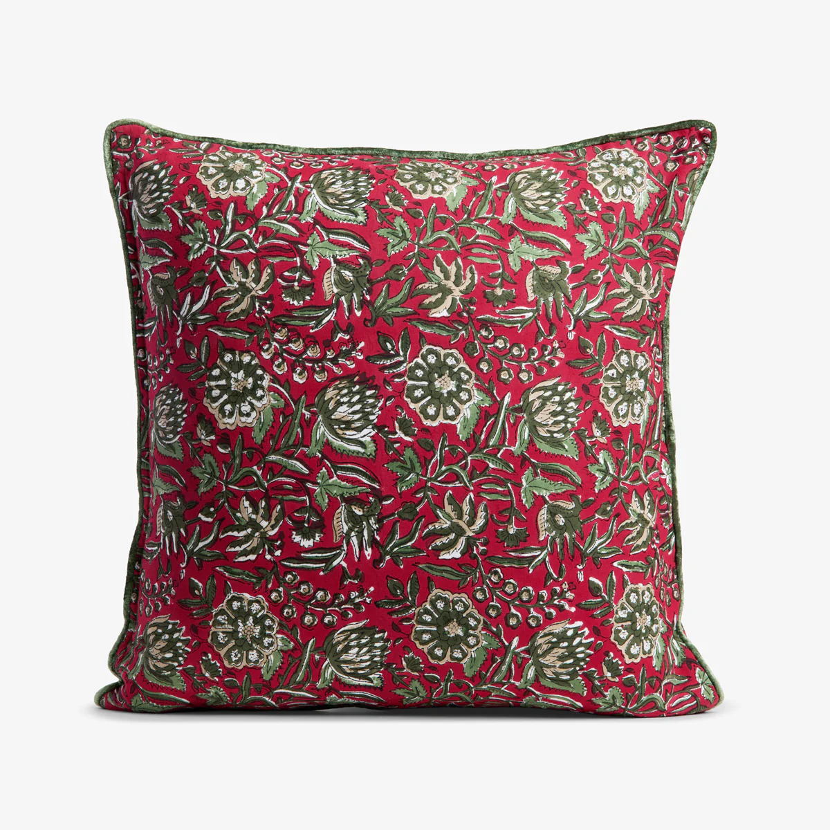 Festive Red Rose Cushion Cover