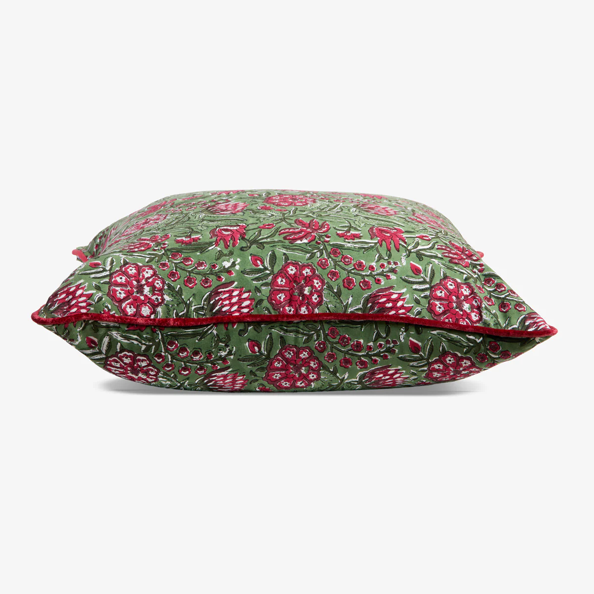 Festive Sage Rose Cushion Cover - Image 3