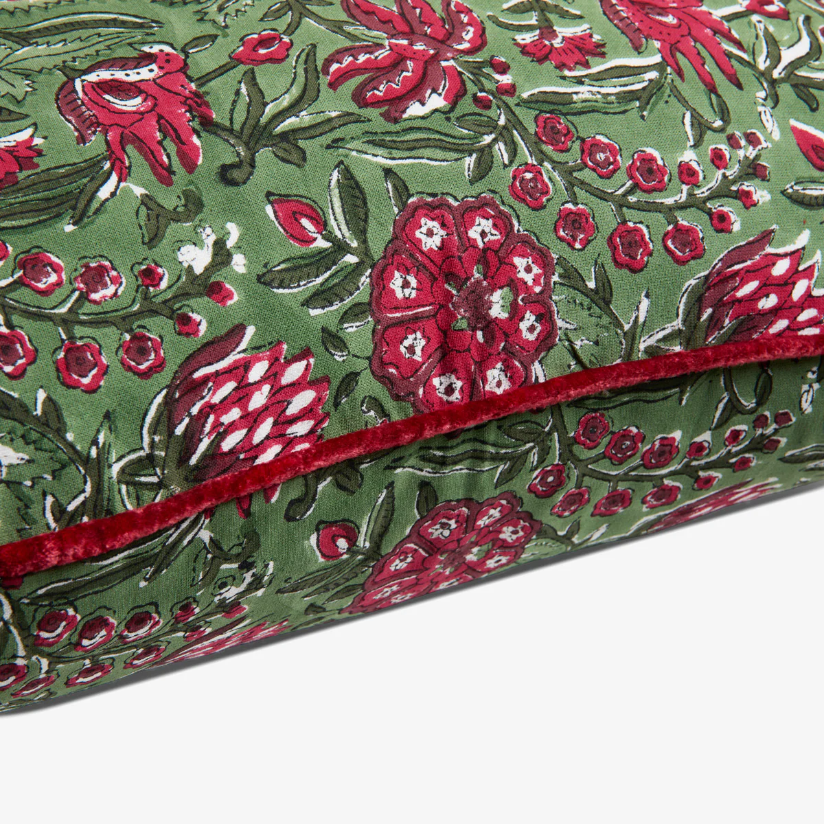 Festive Sage Rose Cushion Cover - Image 4