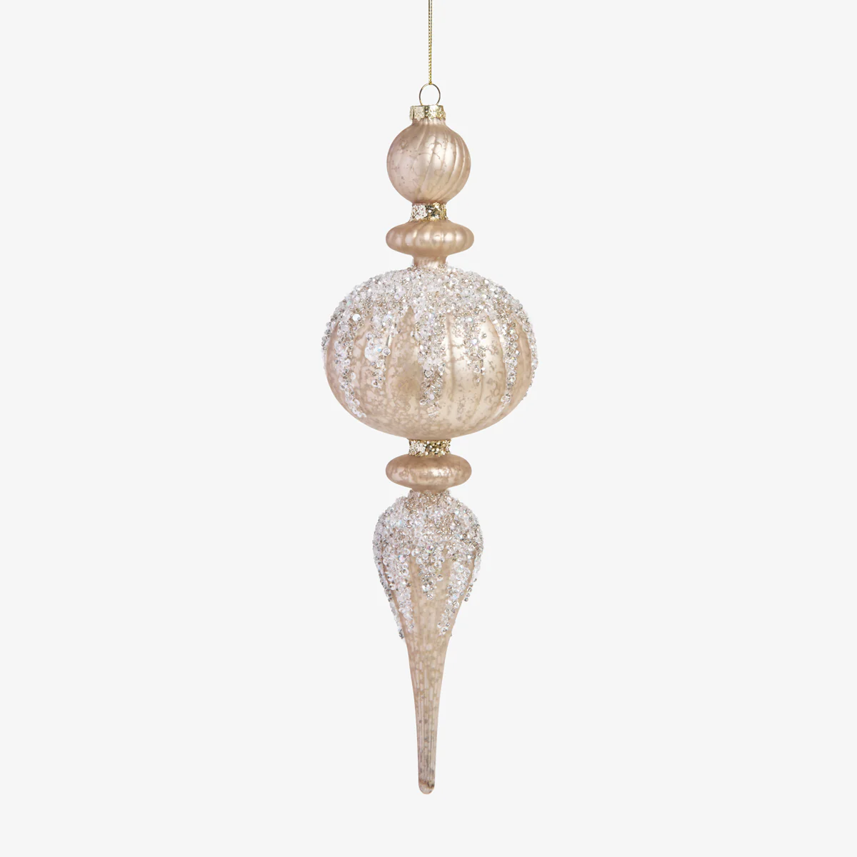 Finial Baubles Set Of 2 (Champagne Gold) - Image 3