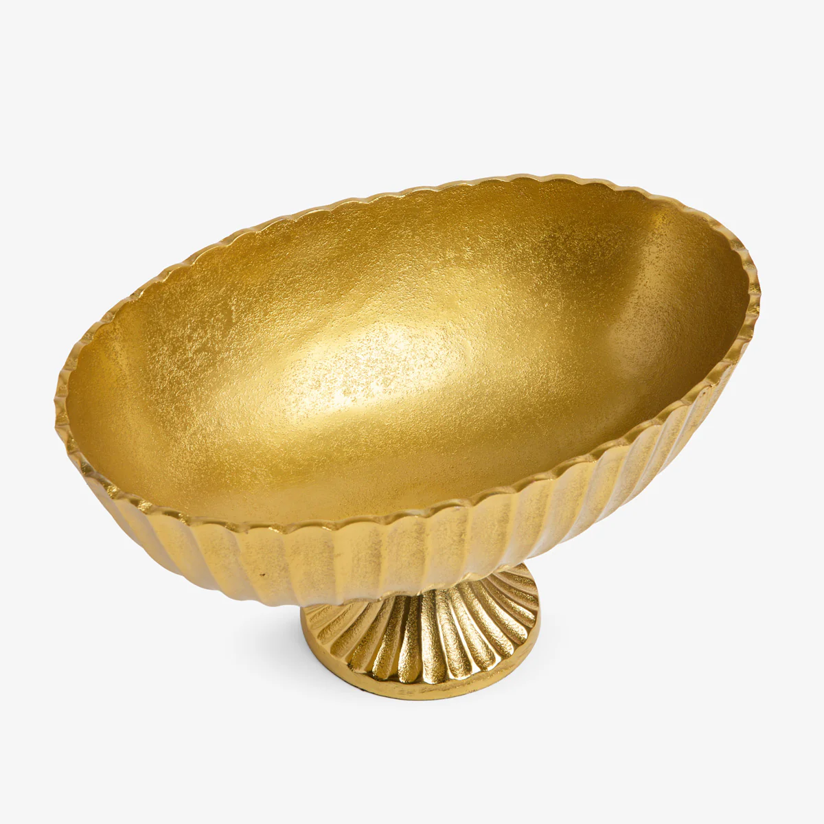 Fluted Oval Bowl (Gold) - Image 3