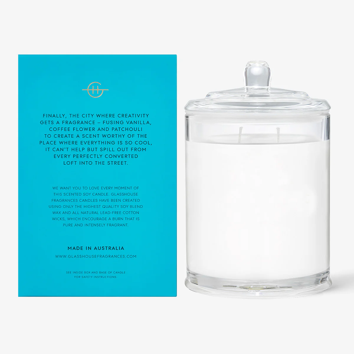 Glasshouse Candle Melbourne Muse (Coffee Flower & Vanilla) - Image 2
