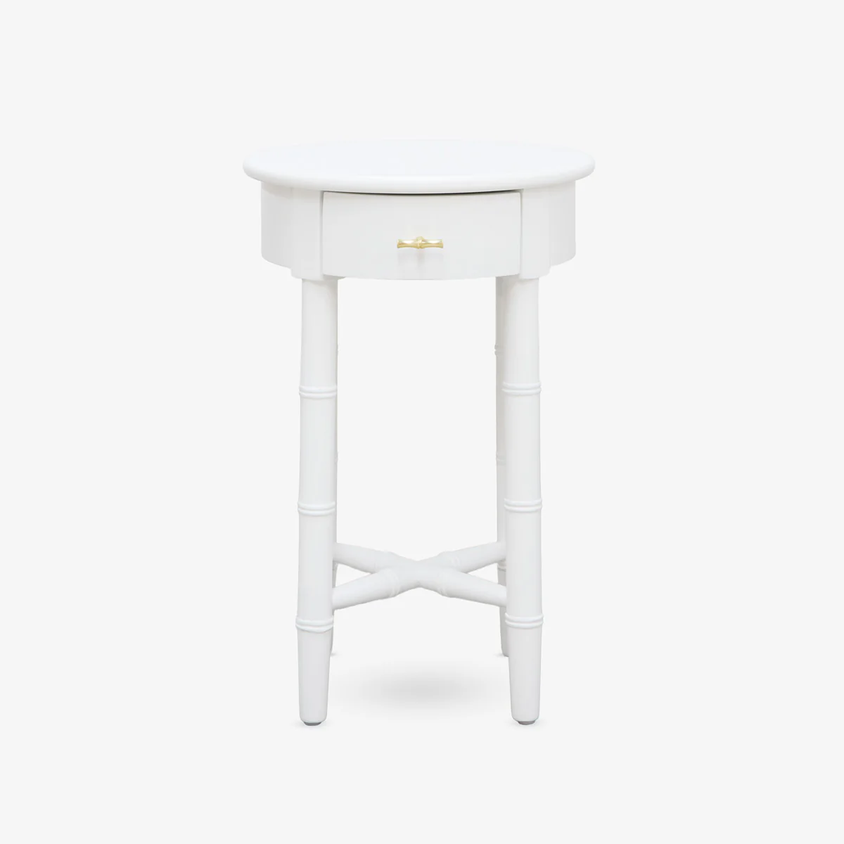 Indira Round Side Table (White)