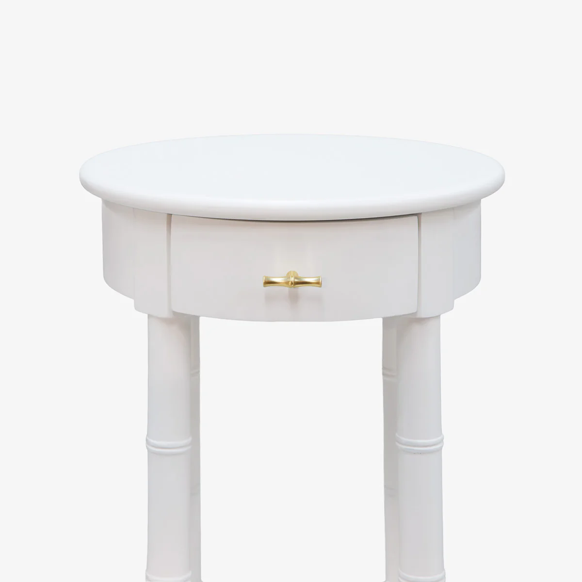 Indira Round Side Table (White) - Image 3
