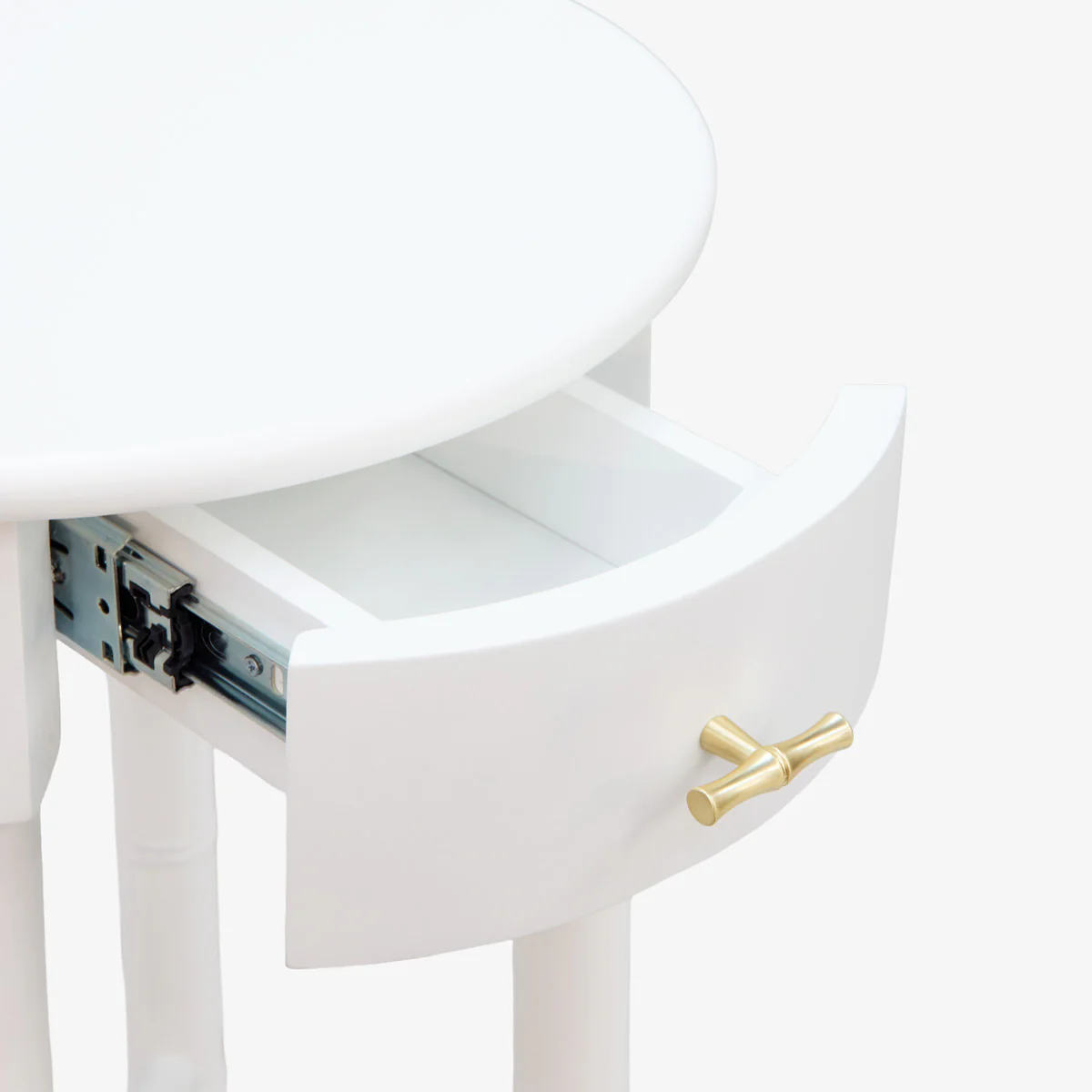Indira Round Side Table (White) - Image 4