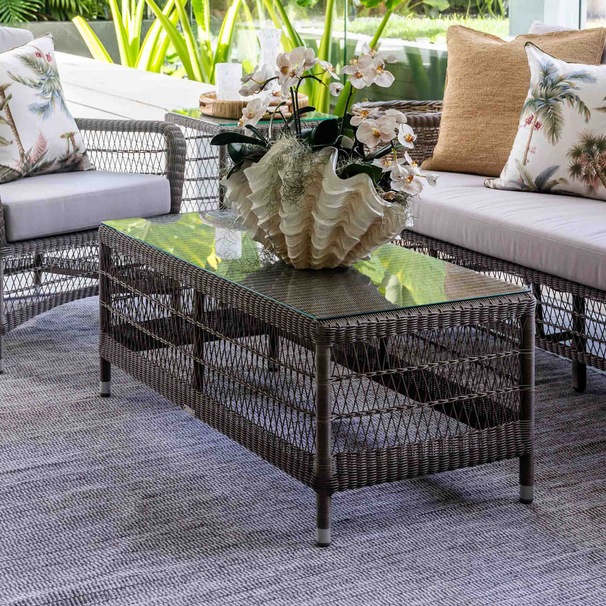 Hampton Outdoor Coffee Table Rectangular Natural - Image 2