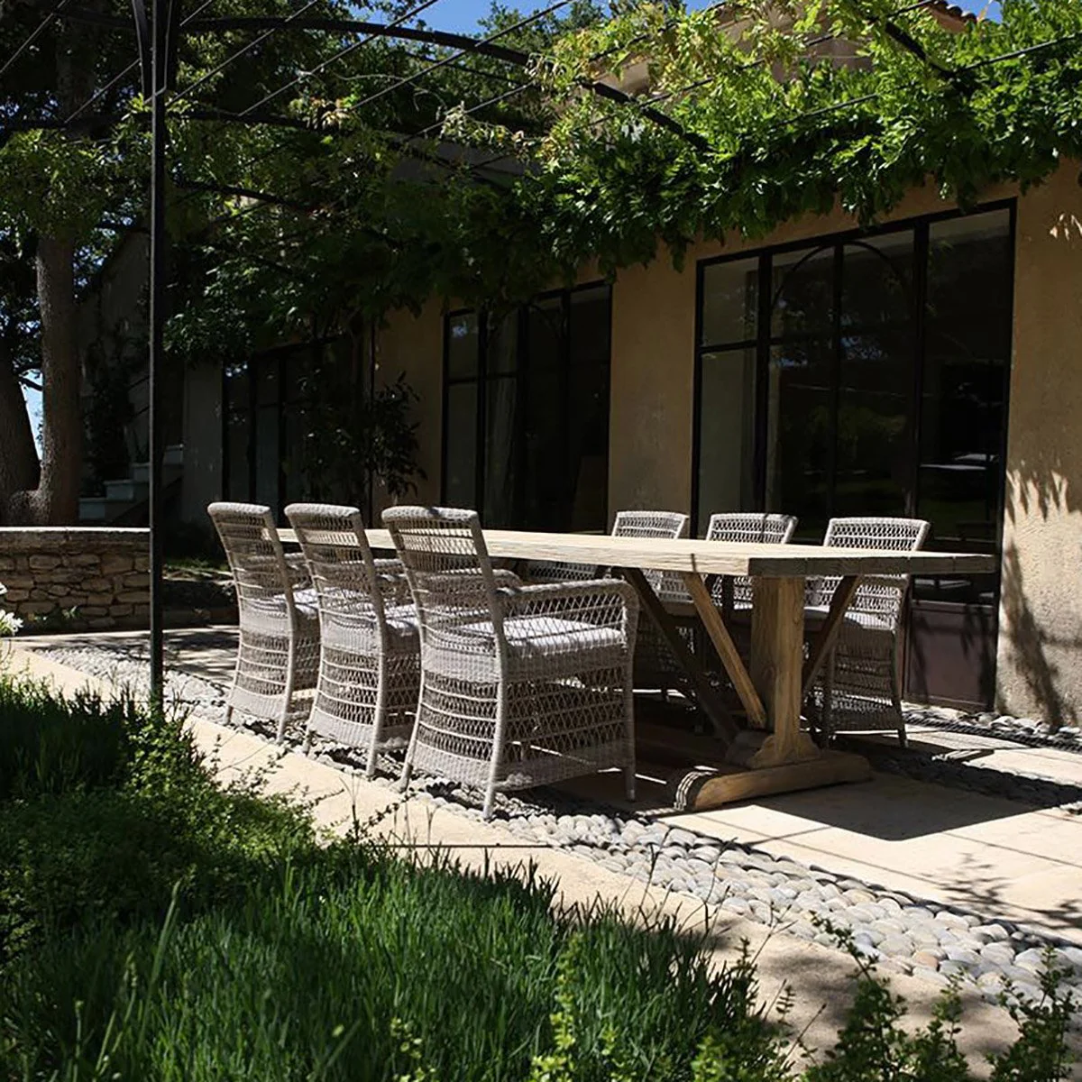 Hampton Outdoor Dining Chair (Stone/Ecru) - Image 2
