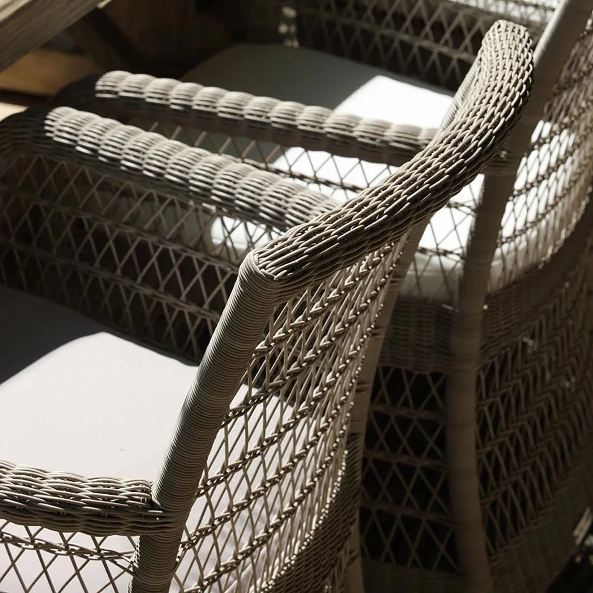Hampton Outdoor Dining Chair (Stone/Ecru) - Image 3