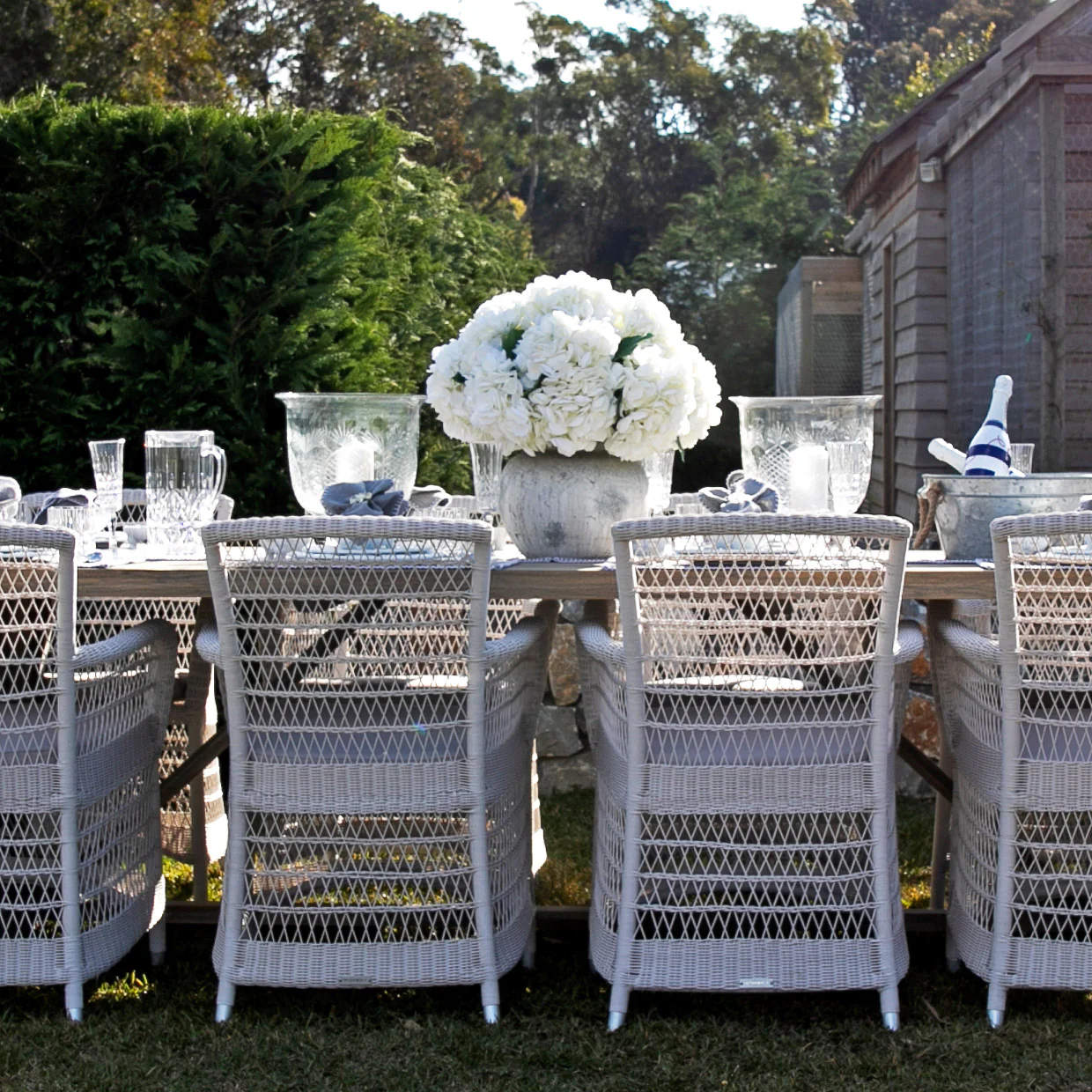 Hampton Outdoor Dining Chair (White/Ecru) - Image 4
