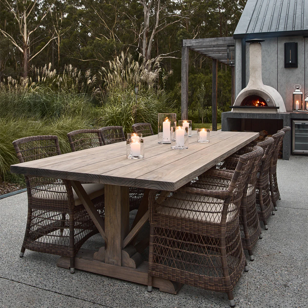 Hampton Outdoor Dining Tables Teak Rectangular - Image 3