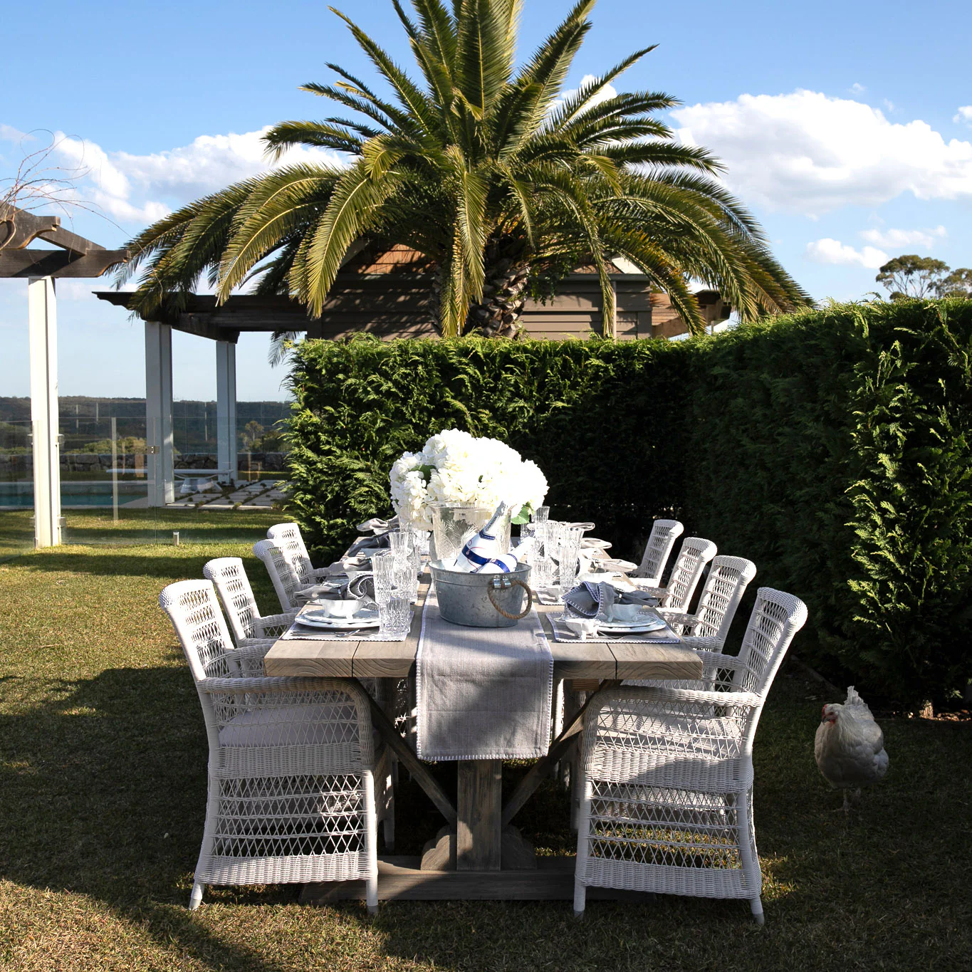 Hampton Outdoor Dining Tables Teak Rectangular - Image 6