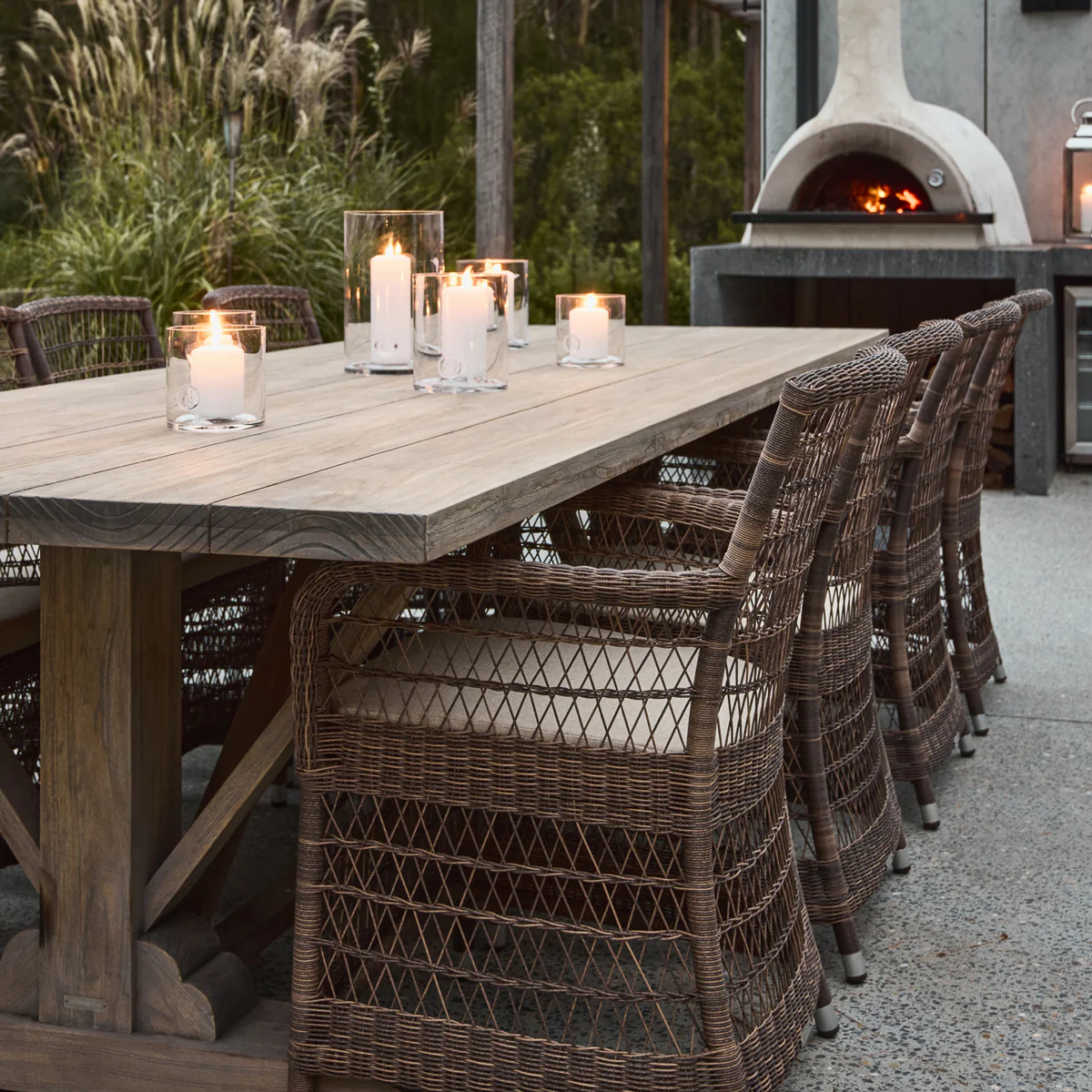 Hampton Outdoor Dining Chair (Natural/Linen) - Image 2