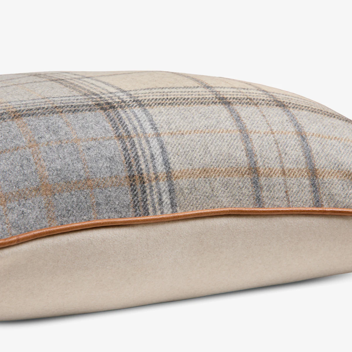 Highland Tartan Cushion Cover (Grey) - Image 4