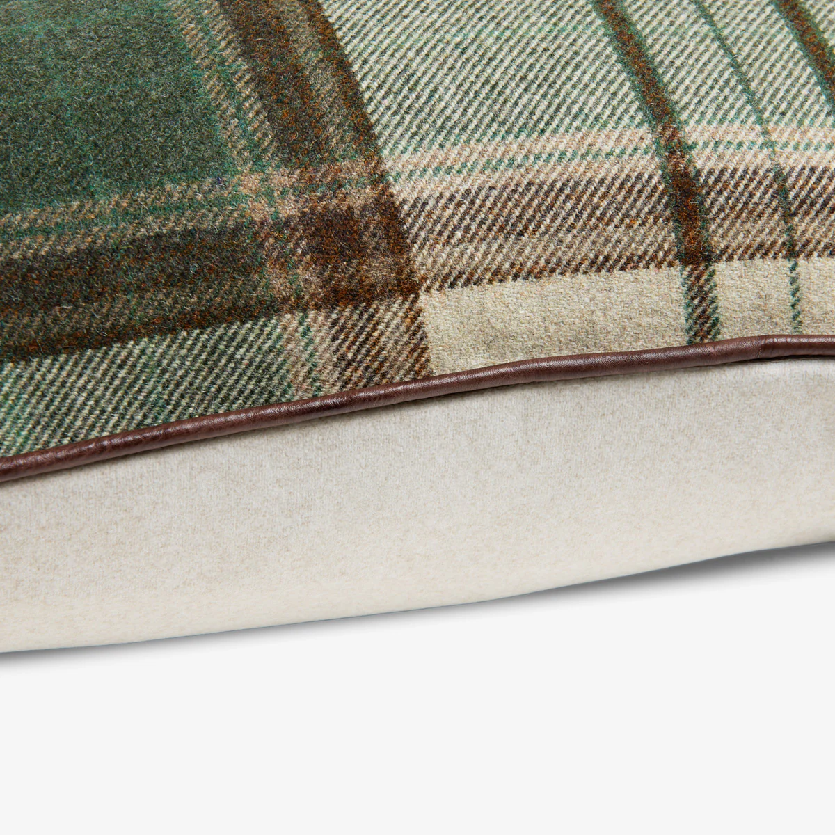 Highland Tartan Cushion Cover (Olive) - Image 4
