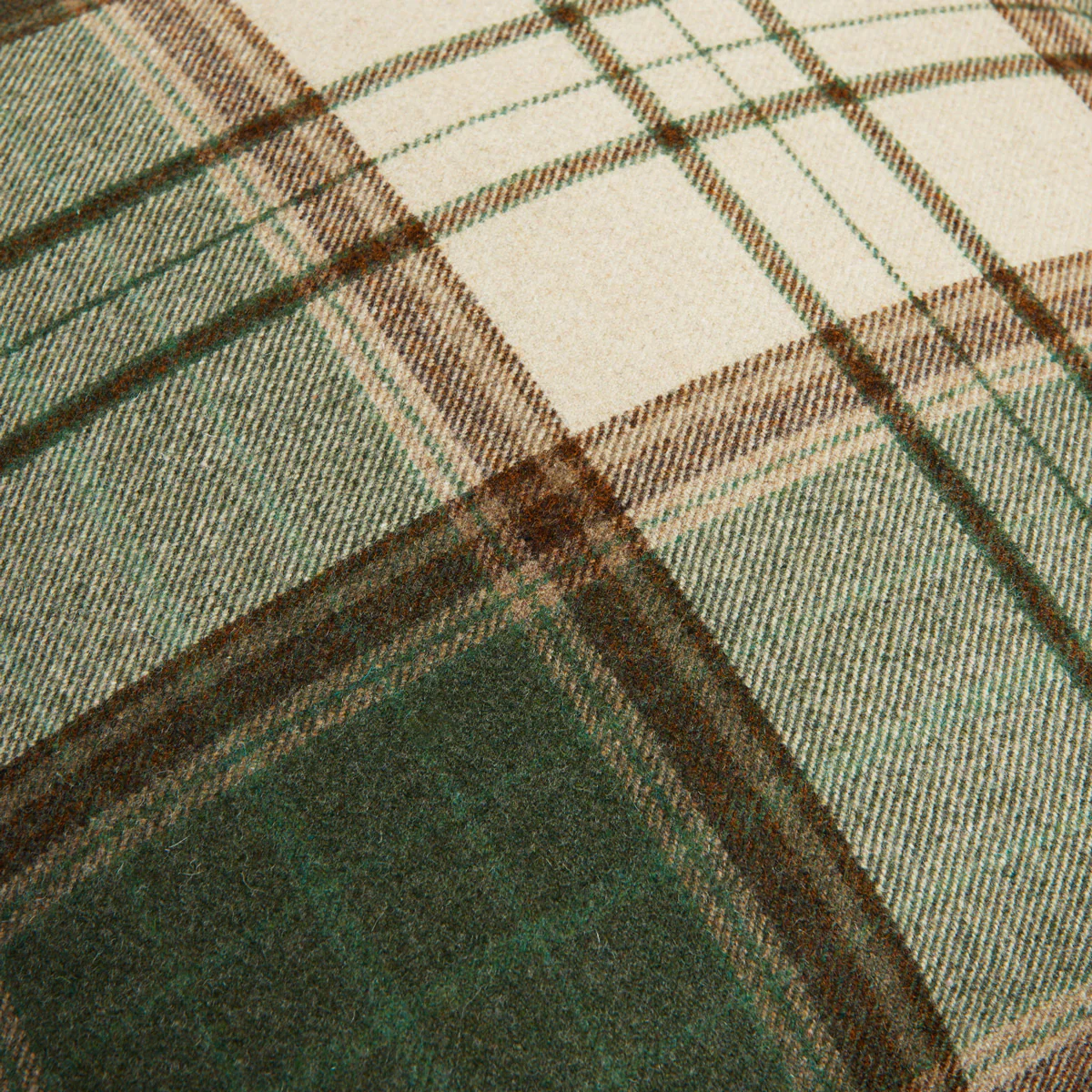 Highland Tartan Cushion Cover (Olive) - Image 5
