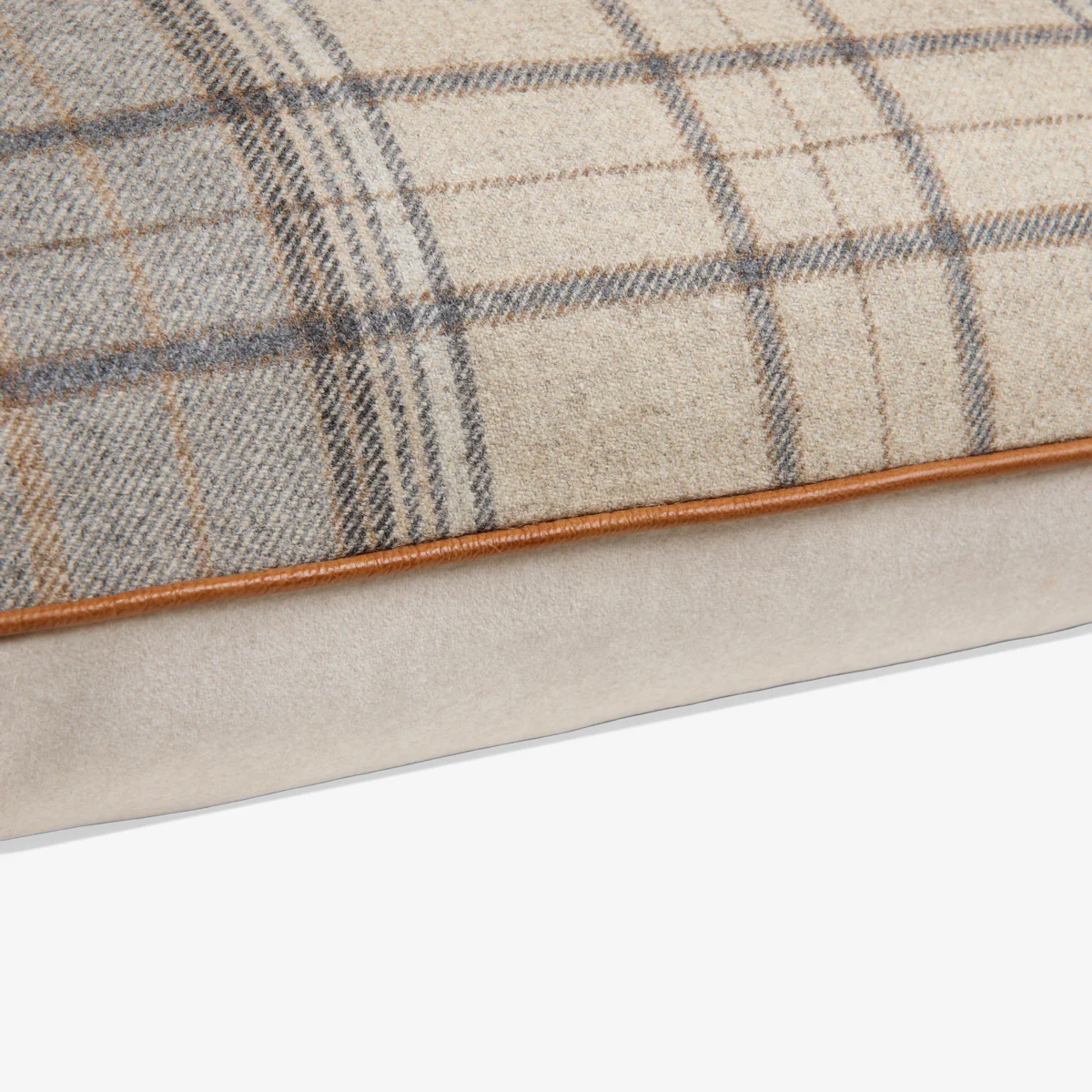 Highland Tartan Rectangular Cushion Cover (Grey) - Image 4