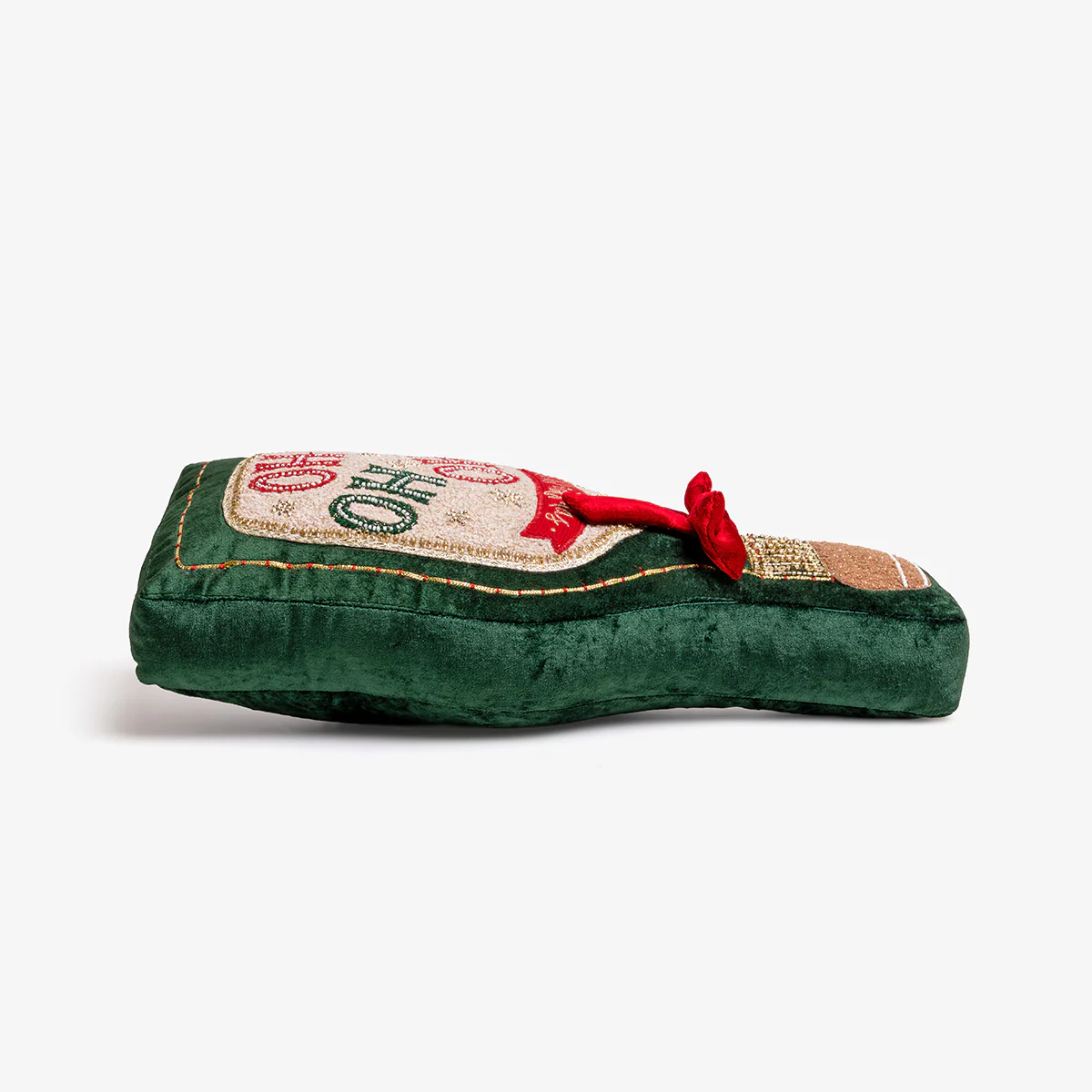 Ho Ho Ho Champagne Bottle Christmas Cushion PRE-ORDER - Image 3