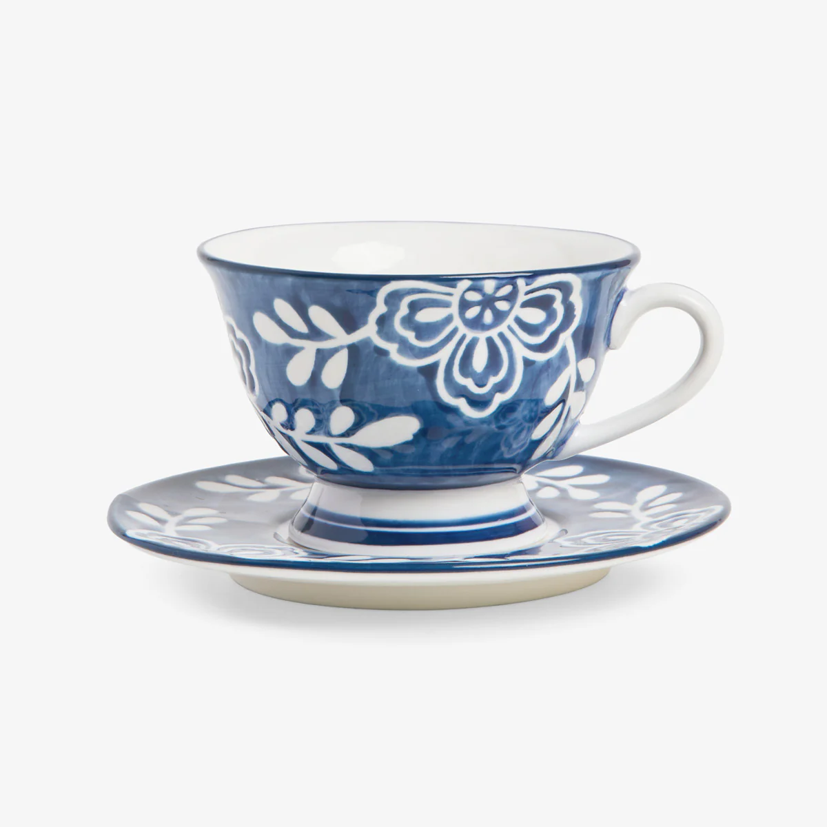 Indigo Bloom Floral Tea Cup & Saucer