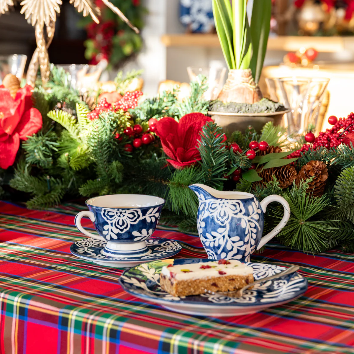 Indigo Bloom Floral Tea Cup & Saucer - Image 5