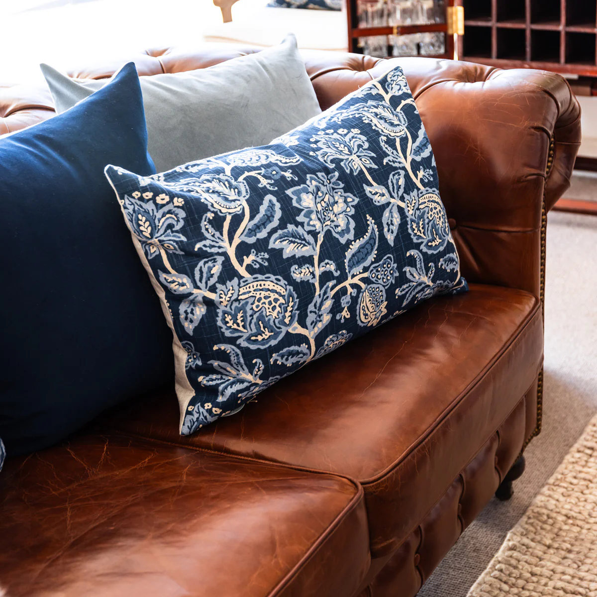 Indigo Chirala Cushion Cover (Rectangular) - Image 2