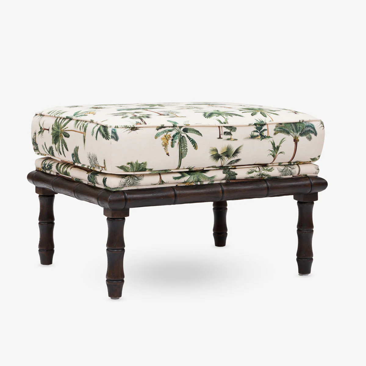 Indira Bamboo Ottoman (Brown & Le Palm)