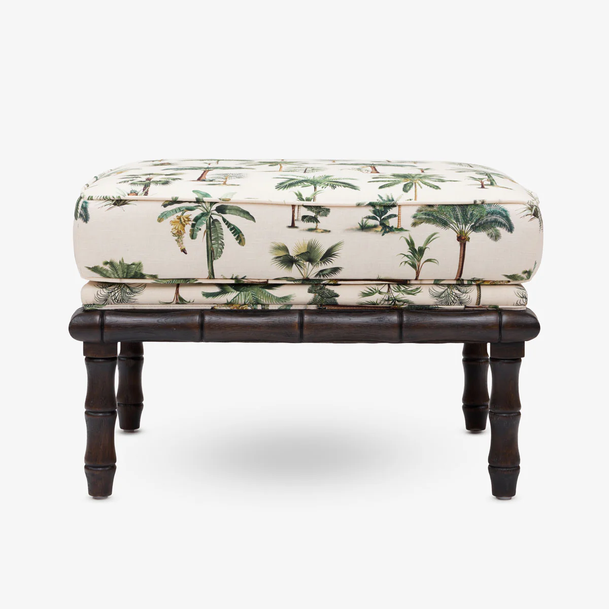 Indira Bamboo Ottoman (Brown & Le Palm) - Image 2