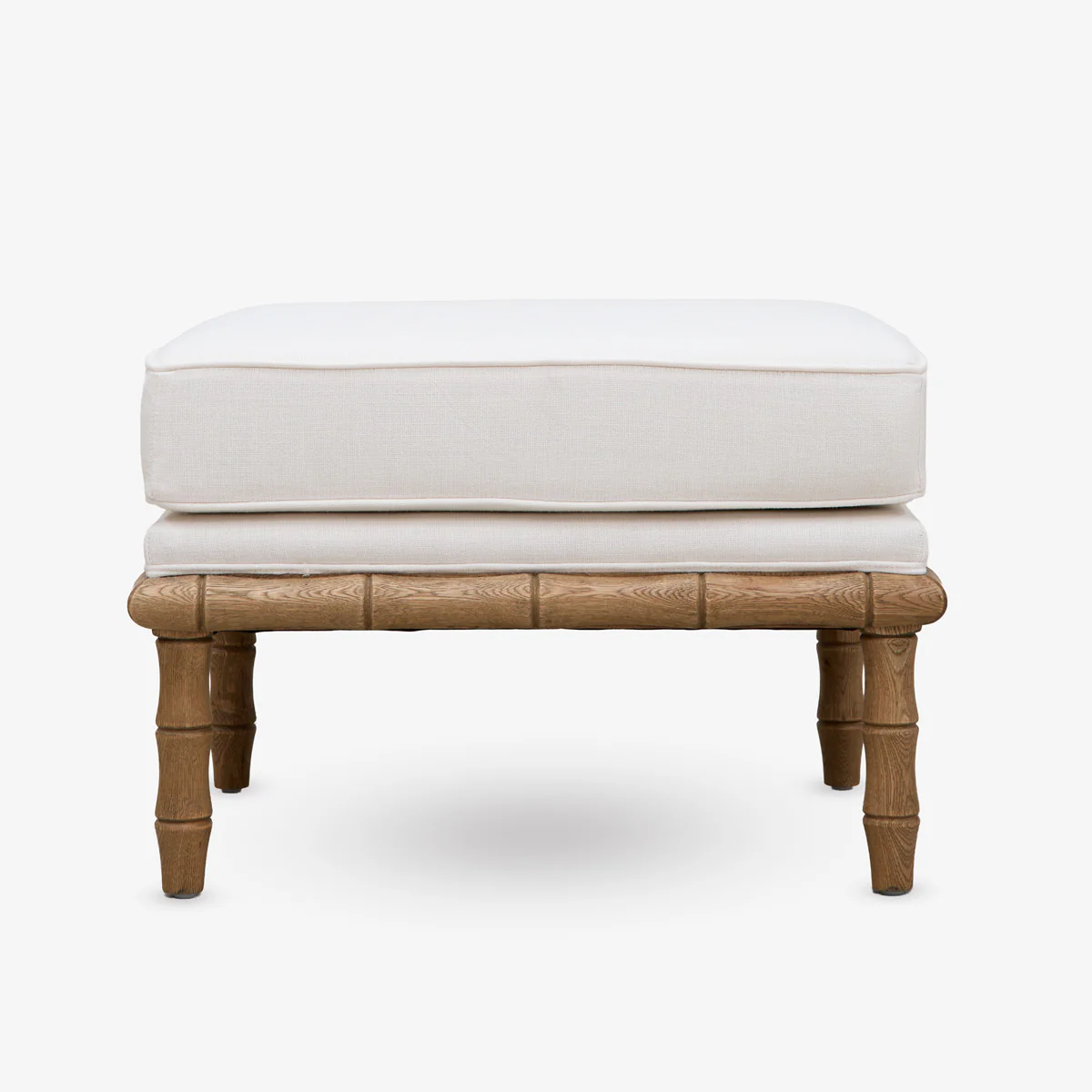 Indira Bamboo Ottoman (Oak) - Image 2