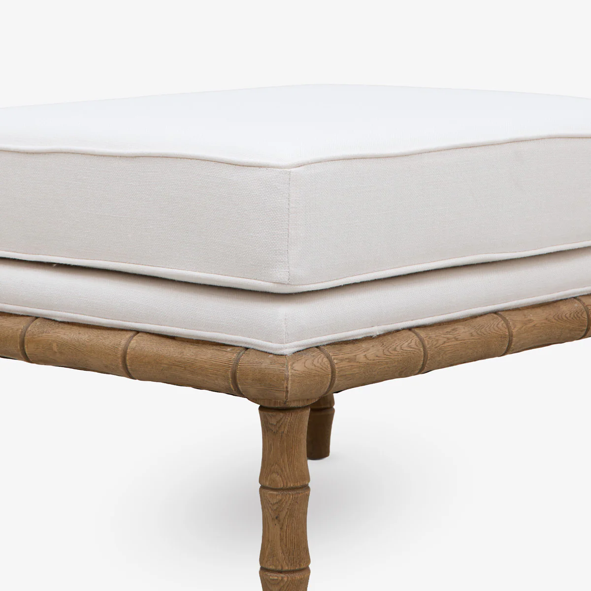 Indira Bamboo Ottoman (Oak) - Image 3